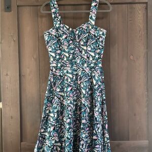 Nooworks Vibrant Abstract Midi Dress